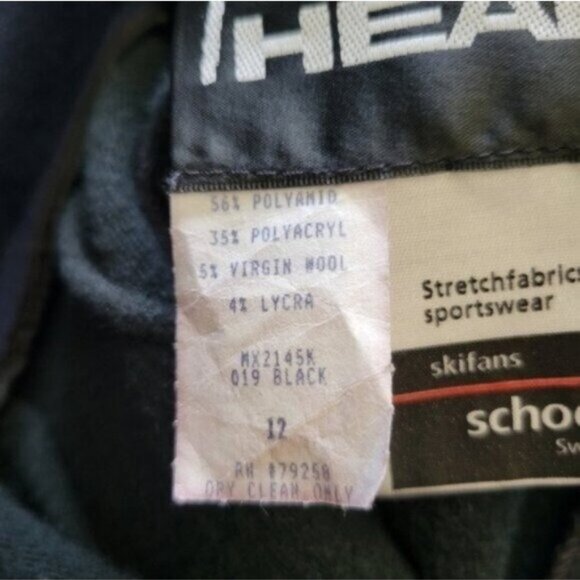 Head Sportswear | Vintage Wool Stirrup Ski Snowboarding Pants Black - Picture 7 of 7